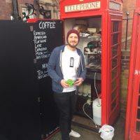 Coffee shop in a phone box
